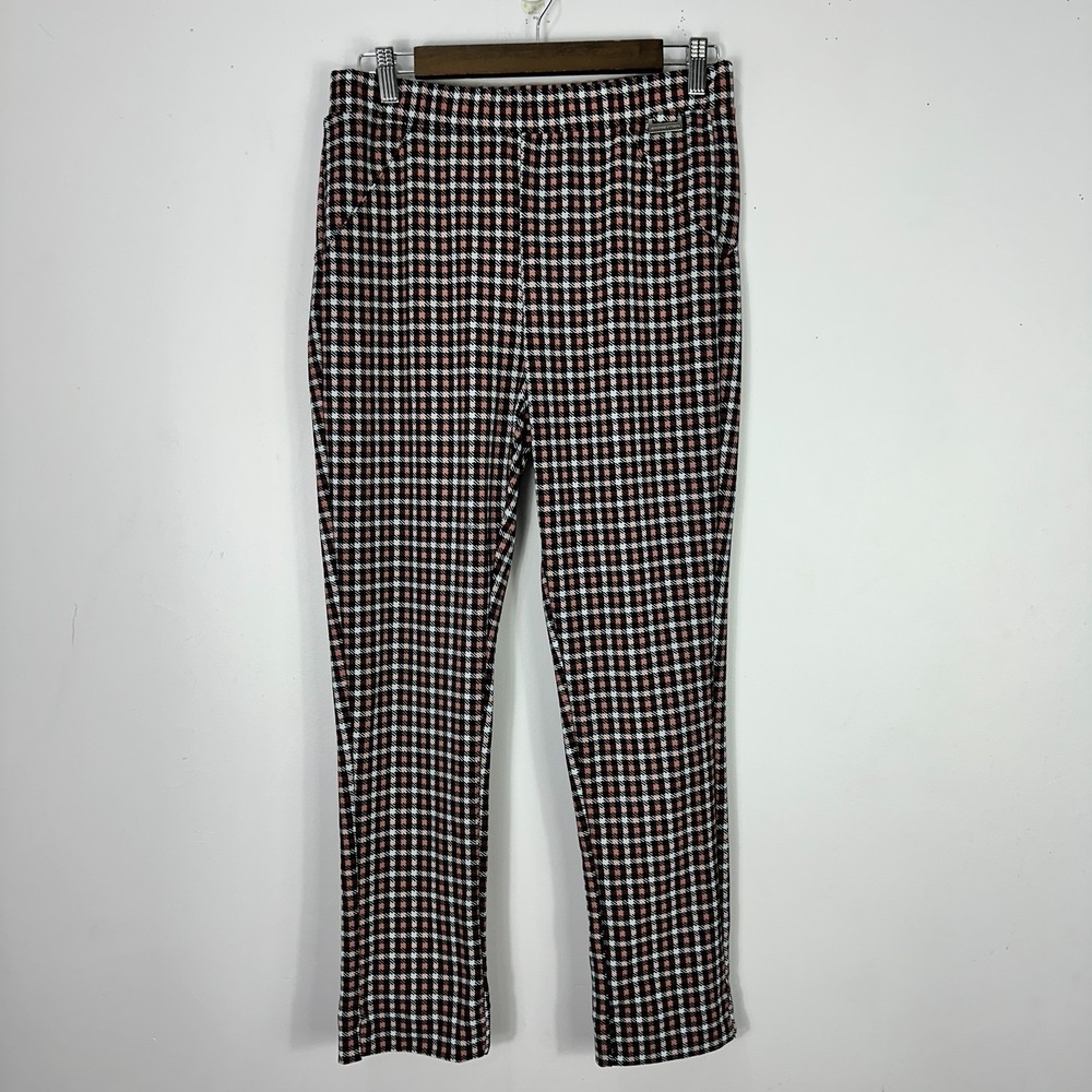Adrienne Vittadini Pants L Plaid Check Grunge Indie Preppy Academia‎ Retro